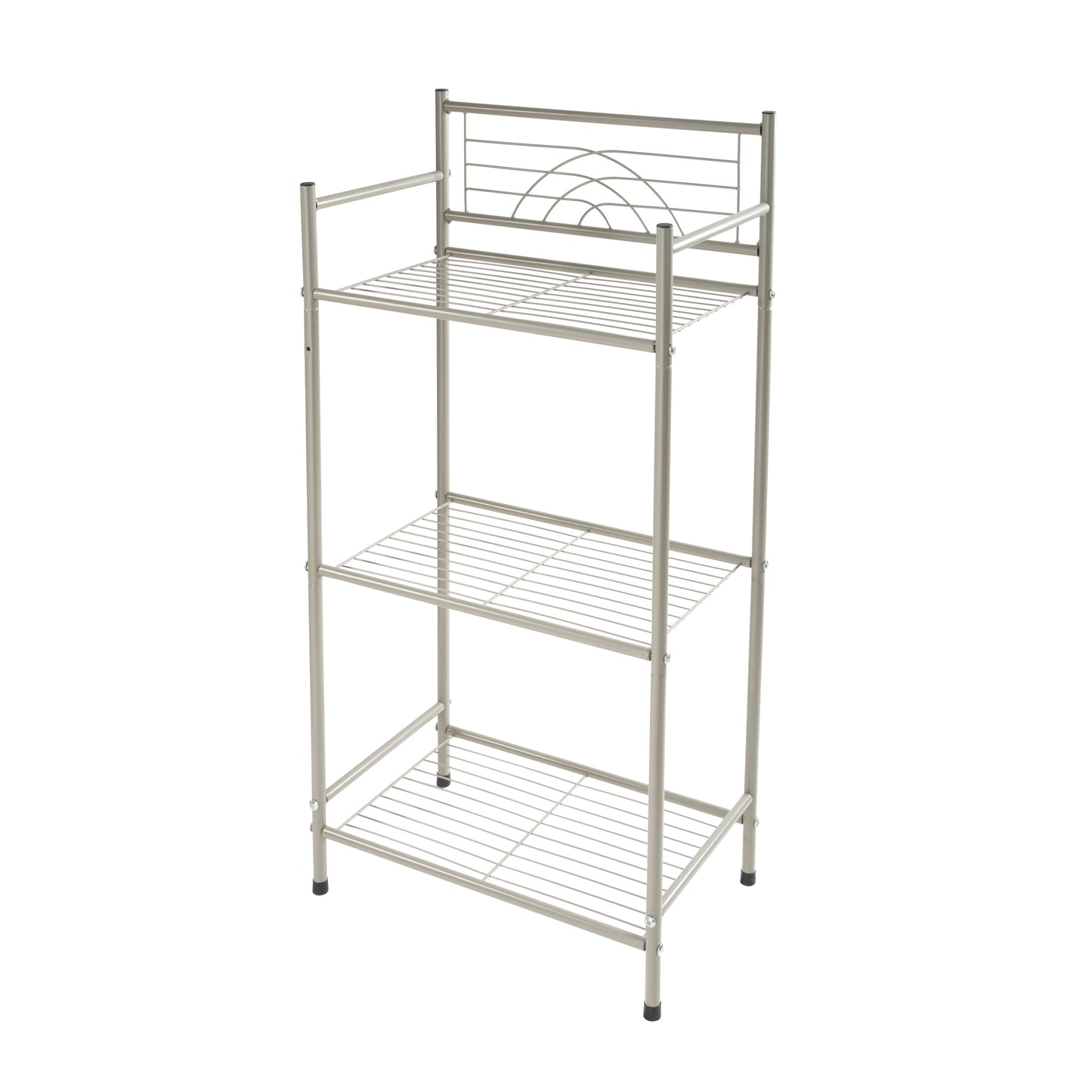 Bath Bliss Estante de Almacenamiento para Baño con 3 Estantes en NÃquel Satinado