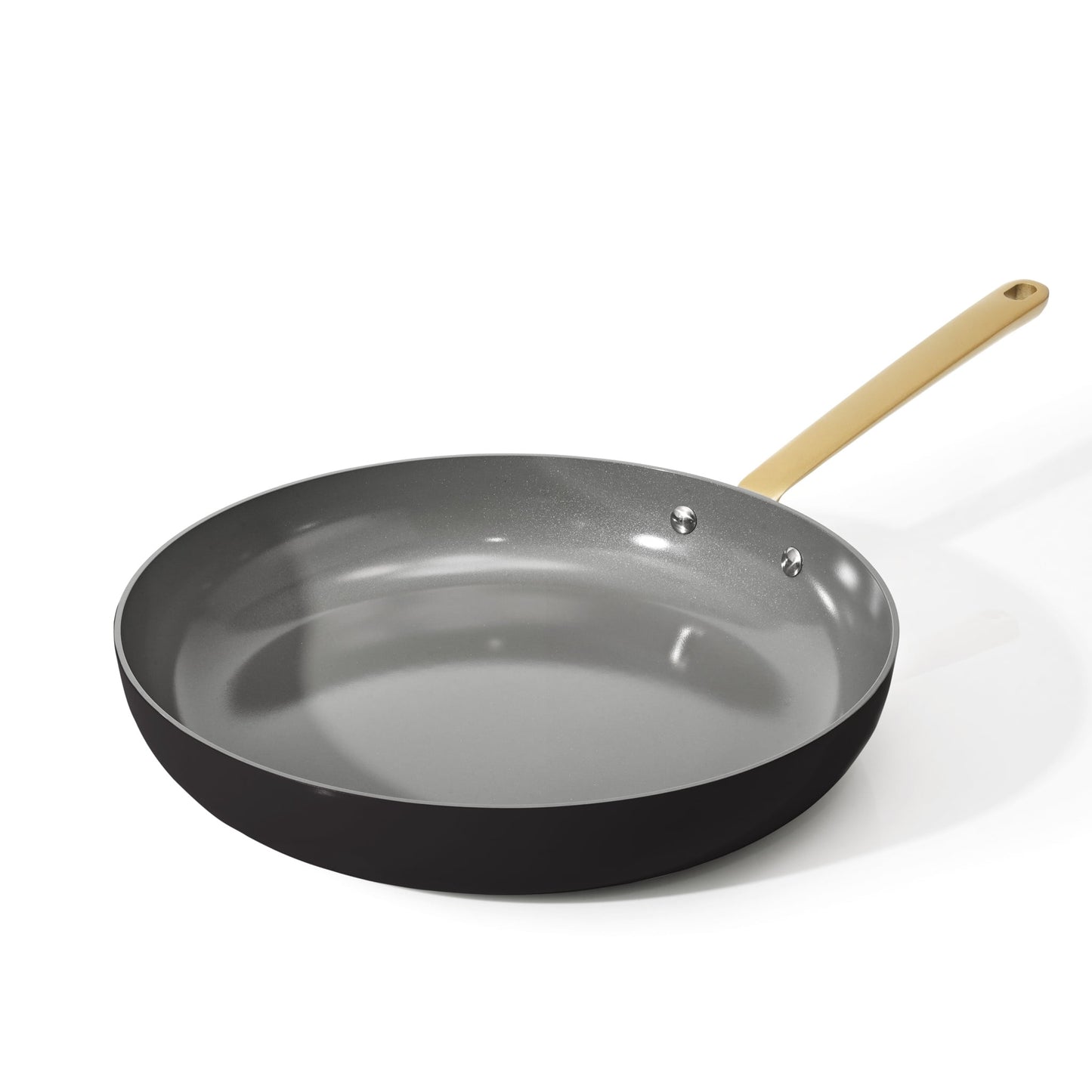 Beautiful 12 inch Evergood Non-Toxic Ceramic Nonstick Coating Fry Pan, Black Sesame by Drew Barrymore