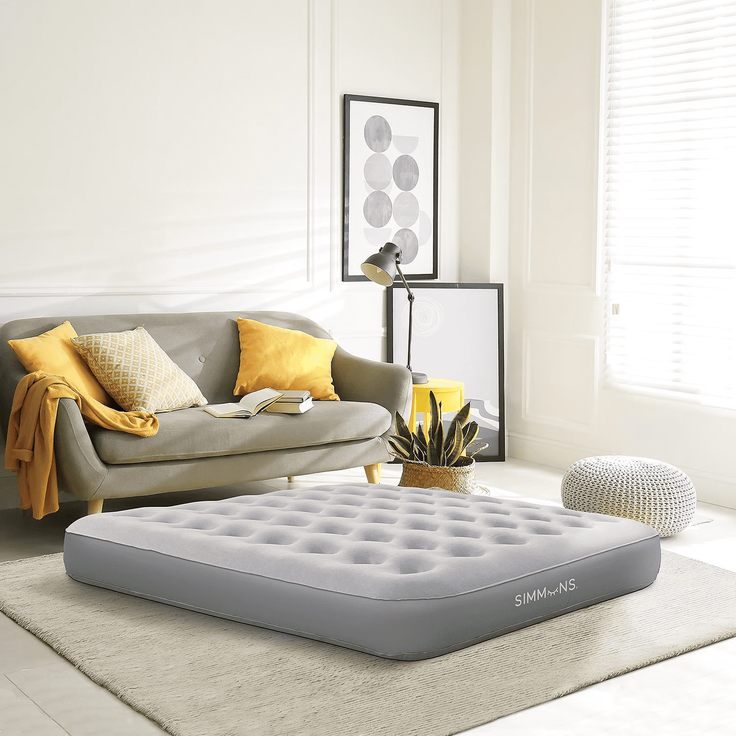 Simmons Comfort Express 10" Queen Air Mattress with AC Pump, 600 lb. Capacity, Comfort Coil Support
