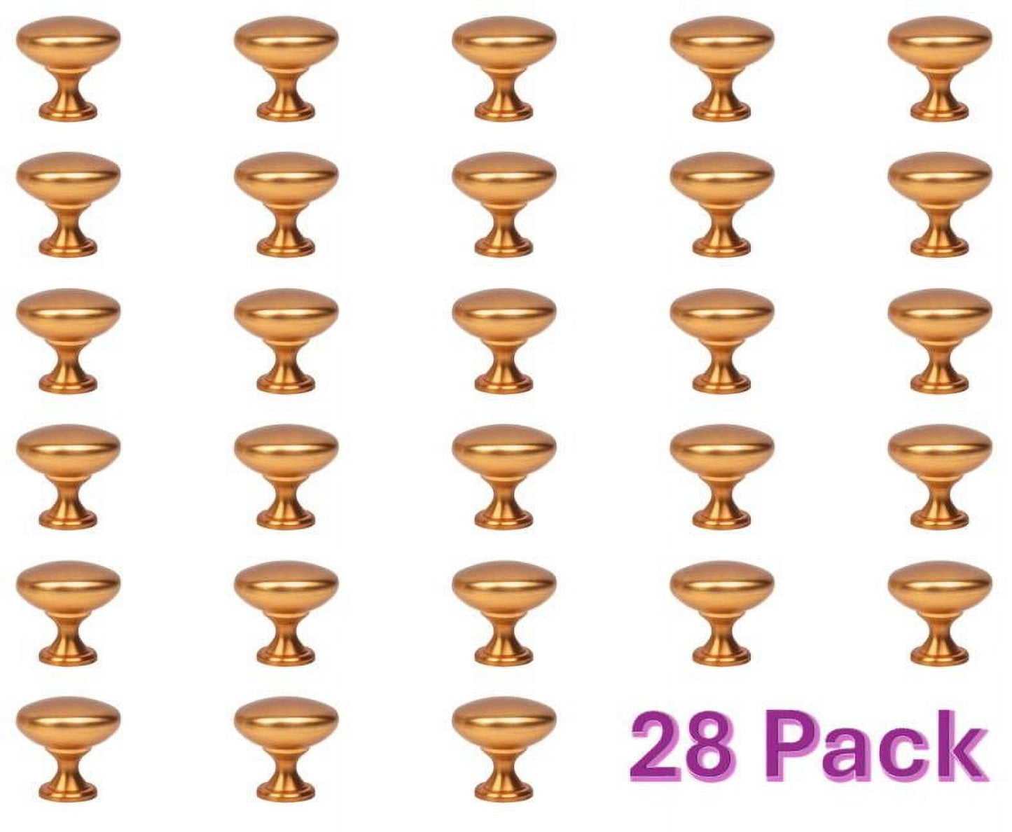 Better Homes & Gardens 1-3/16 in. Round Knob, Brushed Brass Finish, 28 pack