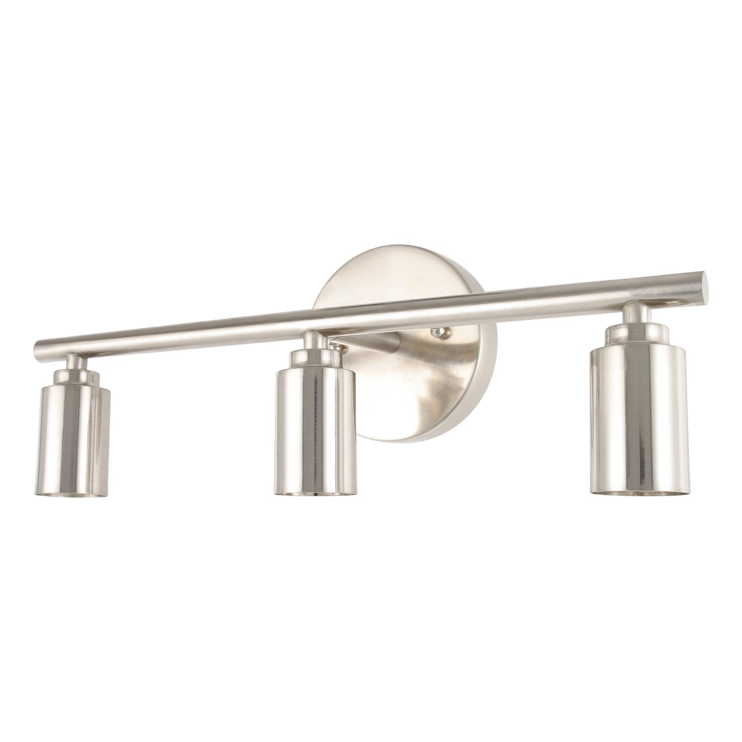 Better Homes & Gardens 16" Farmhouse 3-Head Nickel Vanity Light, Metal Fixture T9 Bulbs Not Included