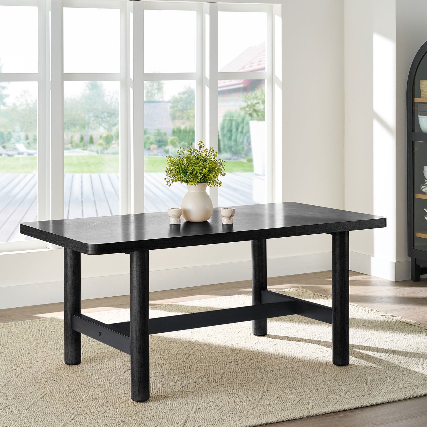 Better Homes & Gardens Adlin 70 in Rectangle Dining Table, Light Honey