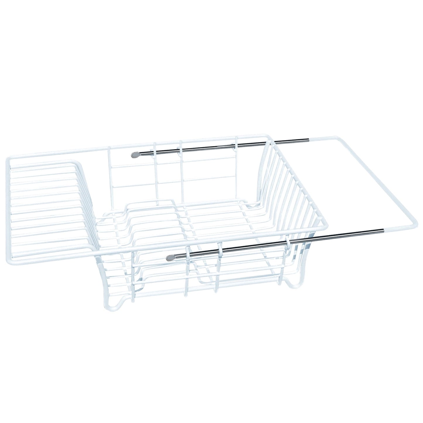 Better Houseware White Adjustable Over-the-Sink Dish Drainer