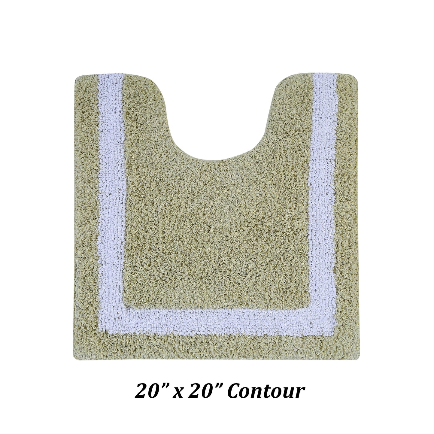 Better Trends 17" x 24" Bathroom Rugs Mat 100% Cotton Soft Bath Rug Water Absorbent Reversible Washable for Bathroom Floor Decor, Laundry Room Hotel Multi Collection - Dark Blue/White