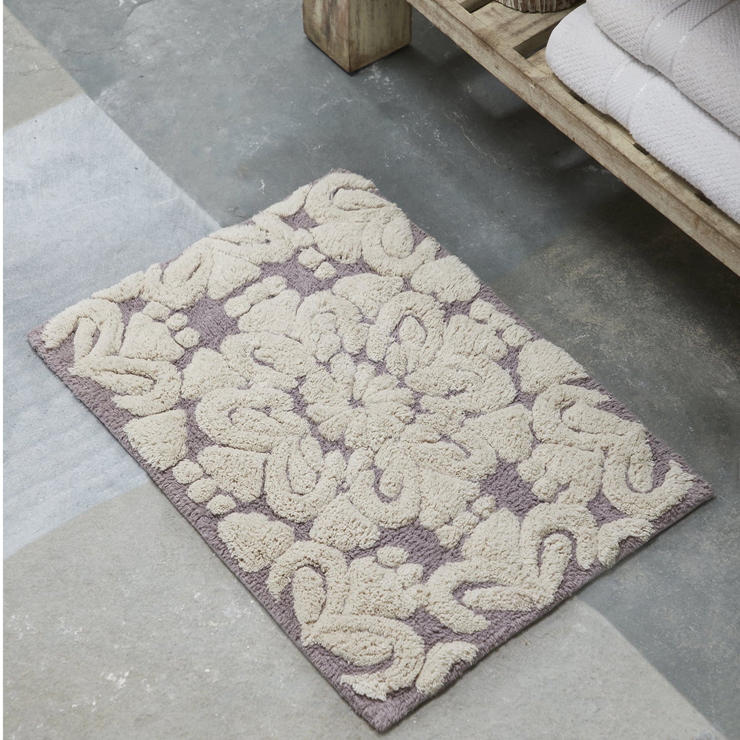Better Trends 24" x 40" Bathroom Rugs 100% Cotton Soft Water Absorbent Non Slip Bath Mat Machine Washable Rug (Gray) Medallion Collection