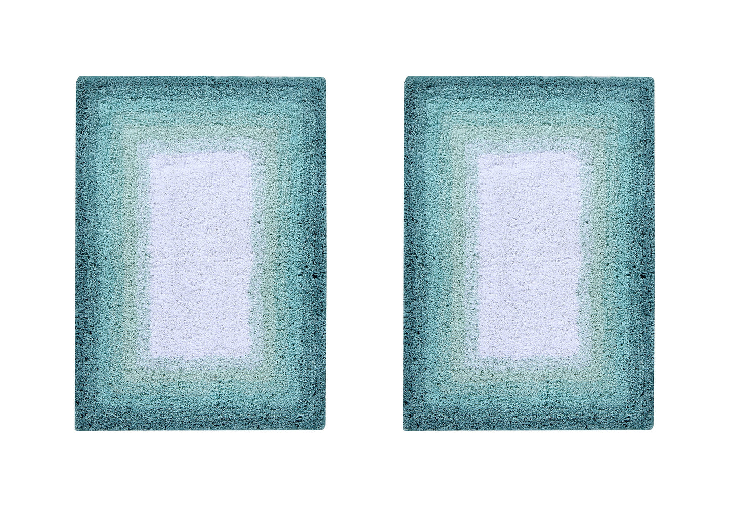 Better Trends 2 Piece Bathroom Rug Set, 100% Cotton, Extra Soft Tufted Bath Mat, Water Absorbent & Non Slip Bath Rug, (Turquoise) Torrent Collection