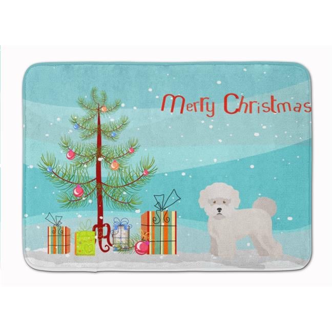Bichon Fris� Christmas Tree Machine Washable Memory Foam Mat
