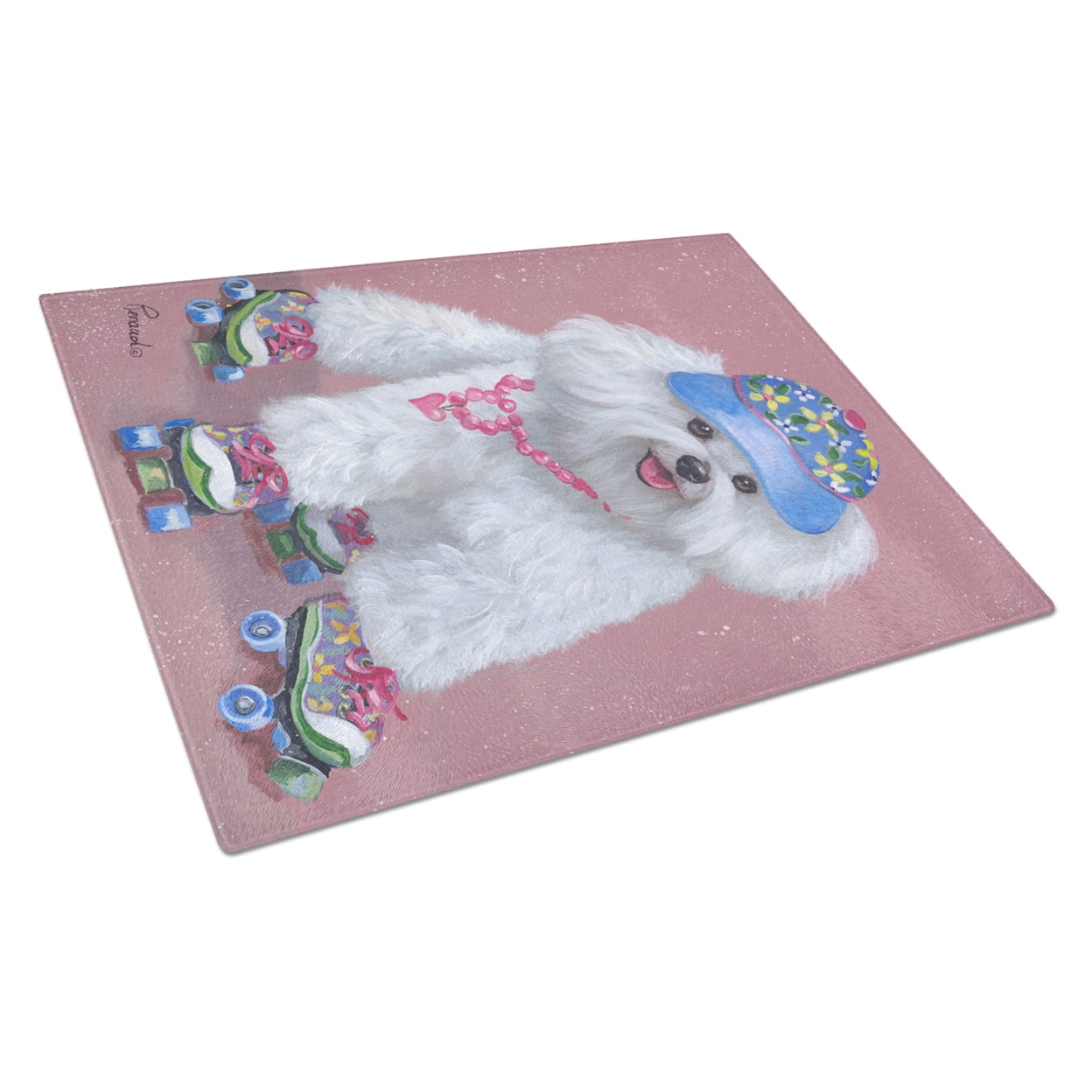 Bichon Frise Girls do it Better Glass Cutting Board Large PPP3021LCB