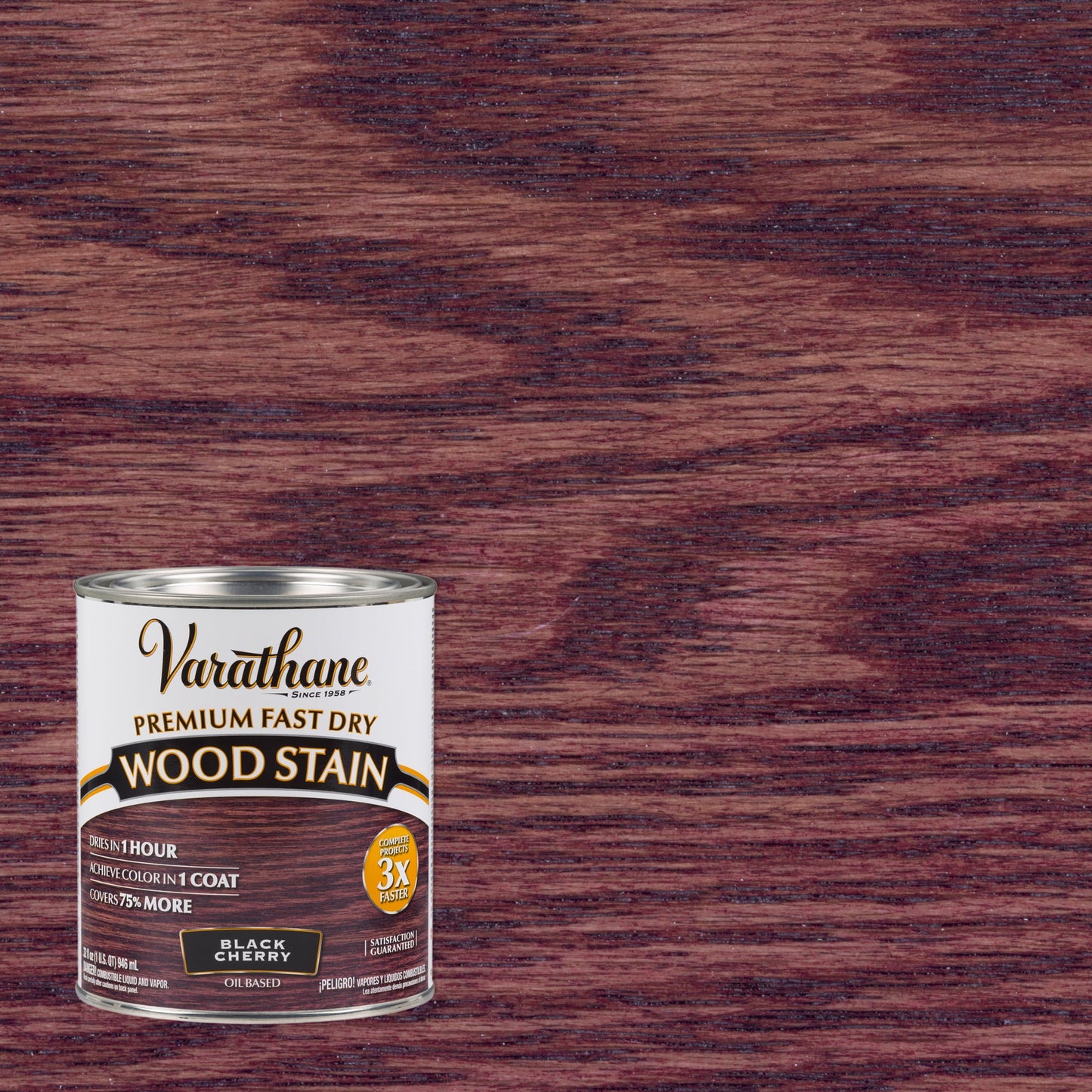 2 Pack, Black Cherry, Varathane Premium Fast Dry Wood Stain-262009, Quart
