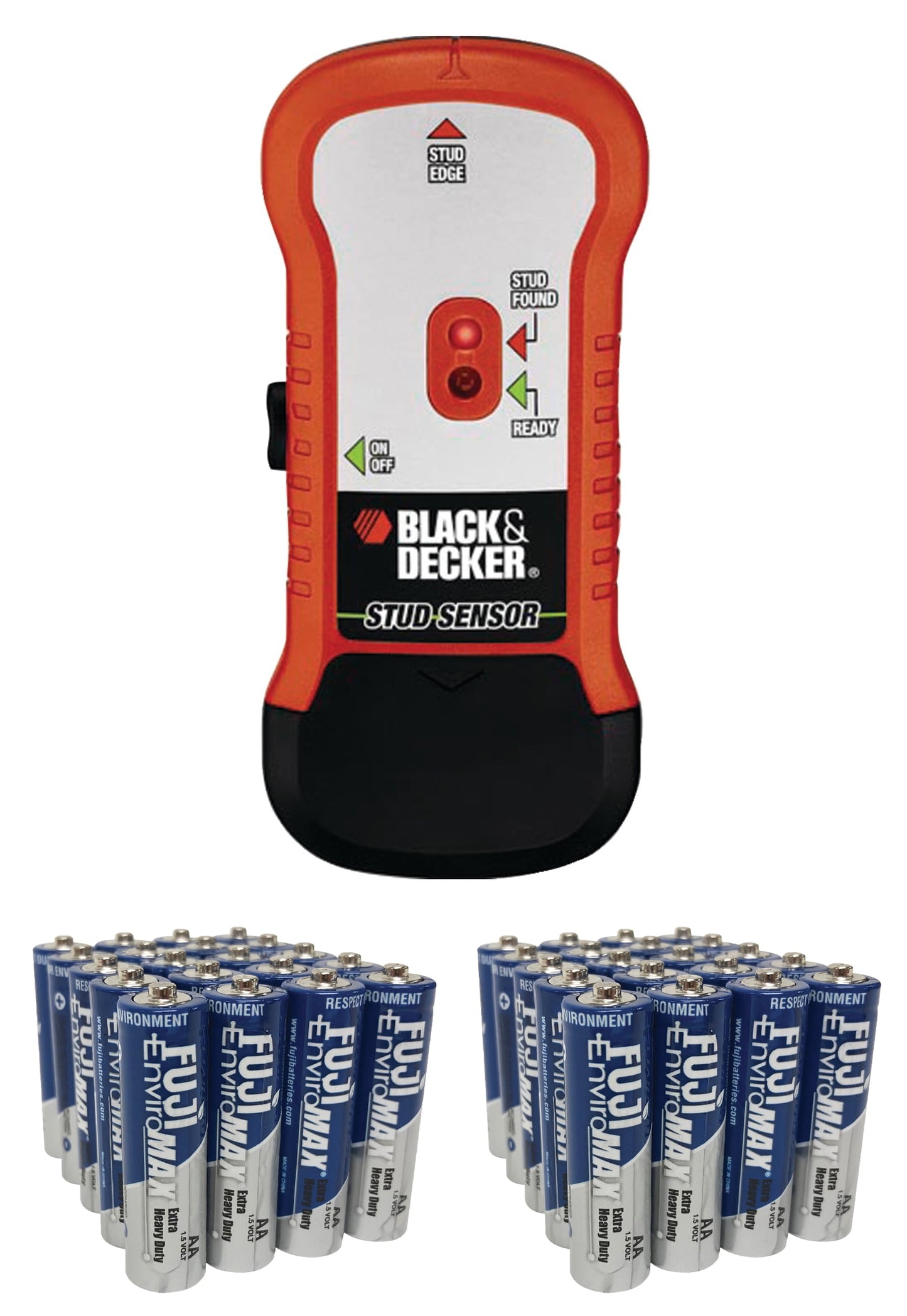 Black+Decker SF100 Stud & Metal Sensor & Fiji AA 40 PK