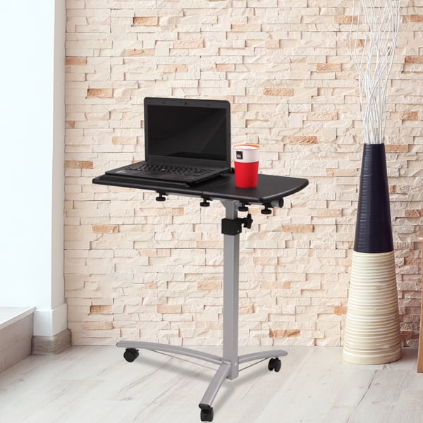 Black Multifunctional Height-Adjustable Lifting Computer Desk - for Home Office, Study & Work, Space-Saving Design