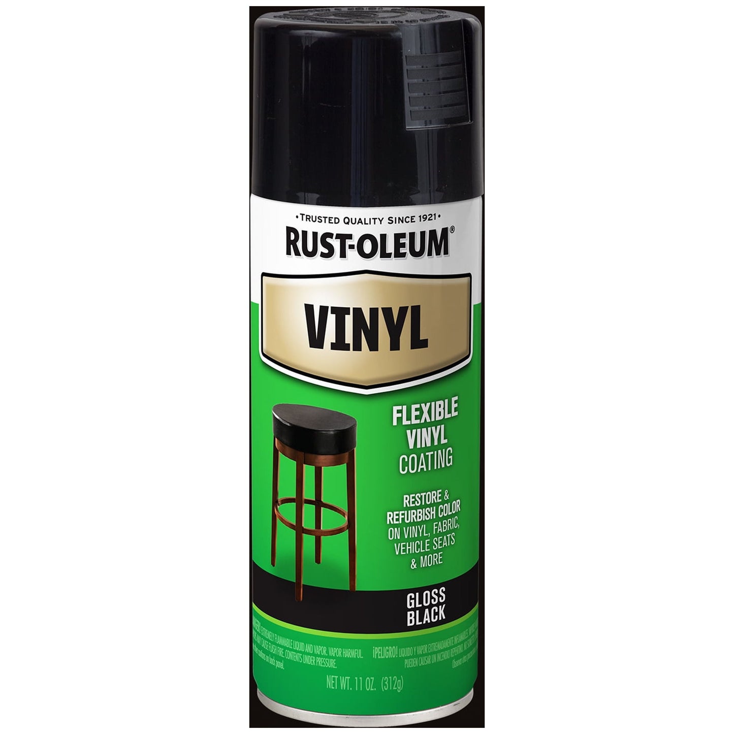 6 Pack, Black, Rust-Oleum Specialty Vinyl Semi-Gloss Spray Paint- 11 oz