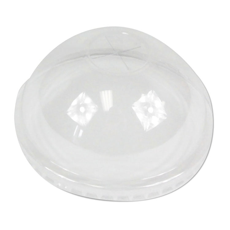 Boardwalk Pet Cold Cup Dome Lids, Fits 16 Oz To 24 Oz Plastic Cups, Clear, 100 Lids/sleeve, 10 Sleeves/carton