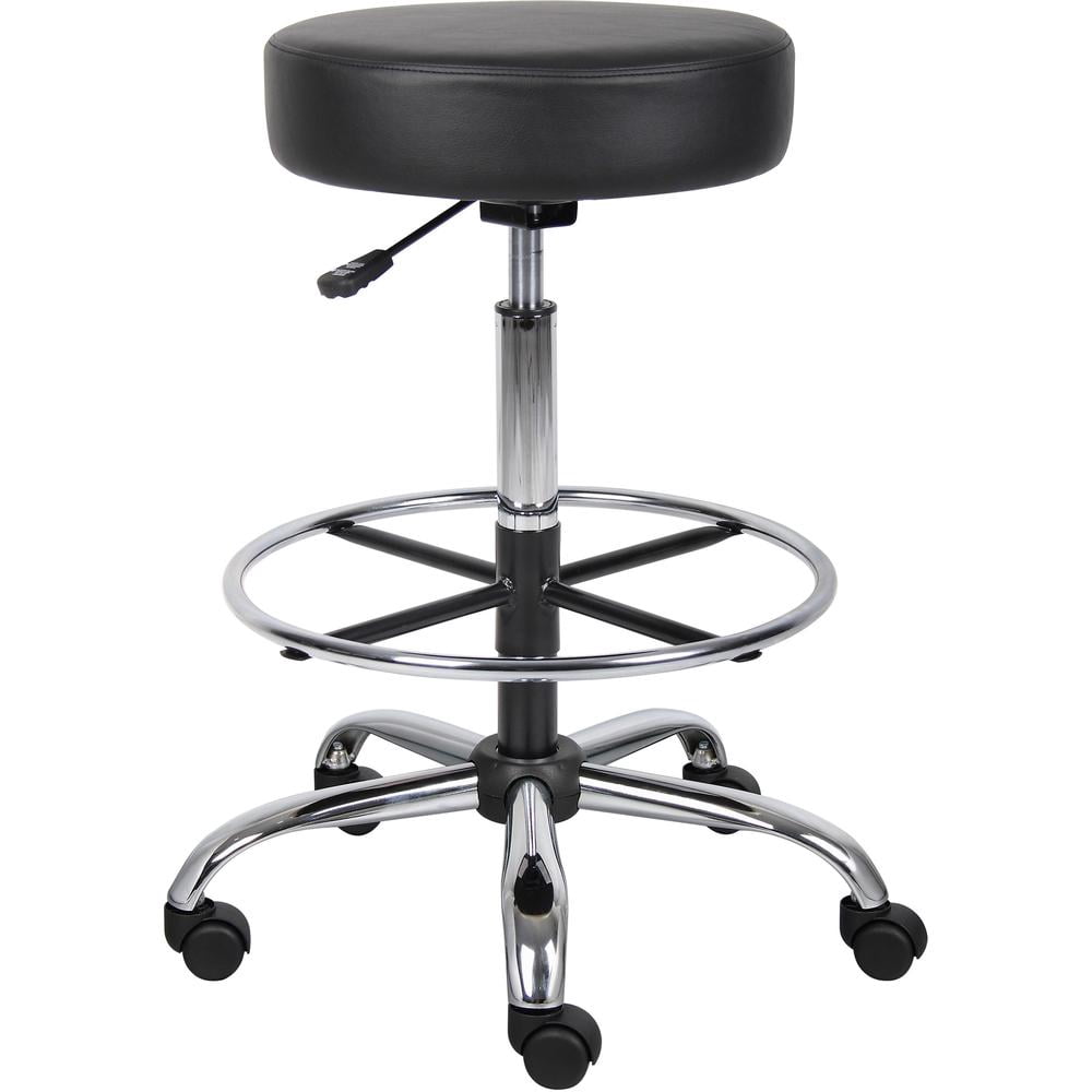 Boss Office Products Taburete Médico/de Dibujo de Vinilo Antimicrobiano, Beige