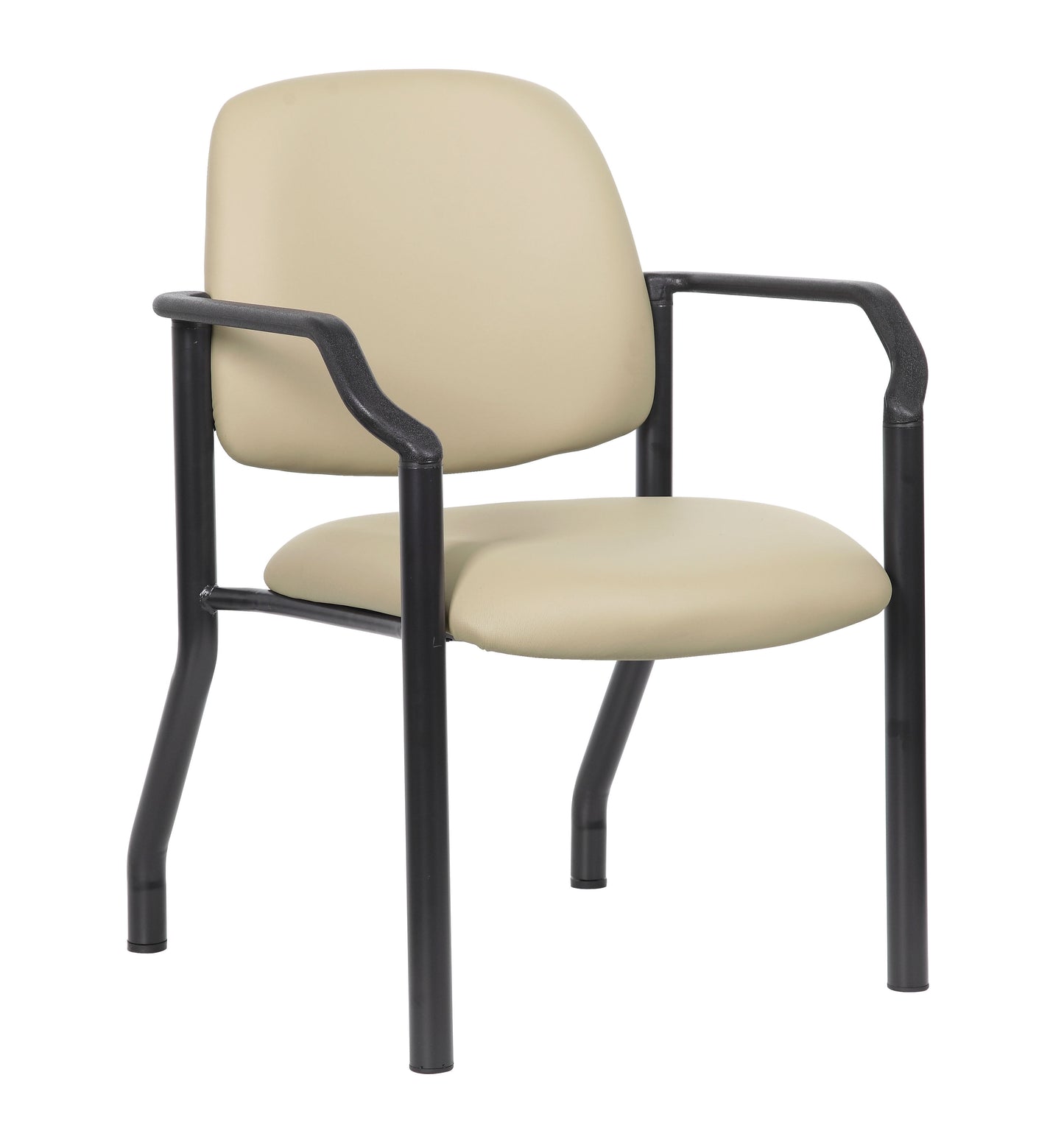 Boss Office Products Big and Tall Antimicrobial Guest Armchair, 300 lb. weight capacity, Beige