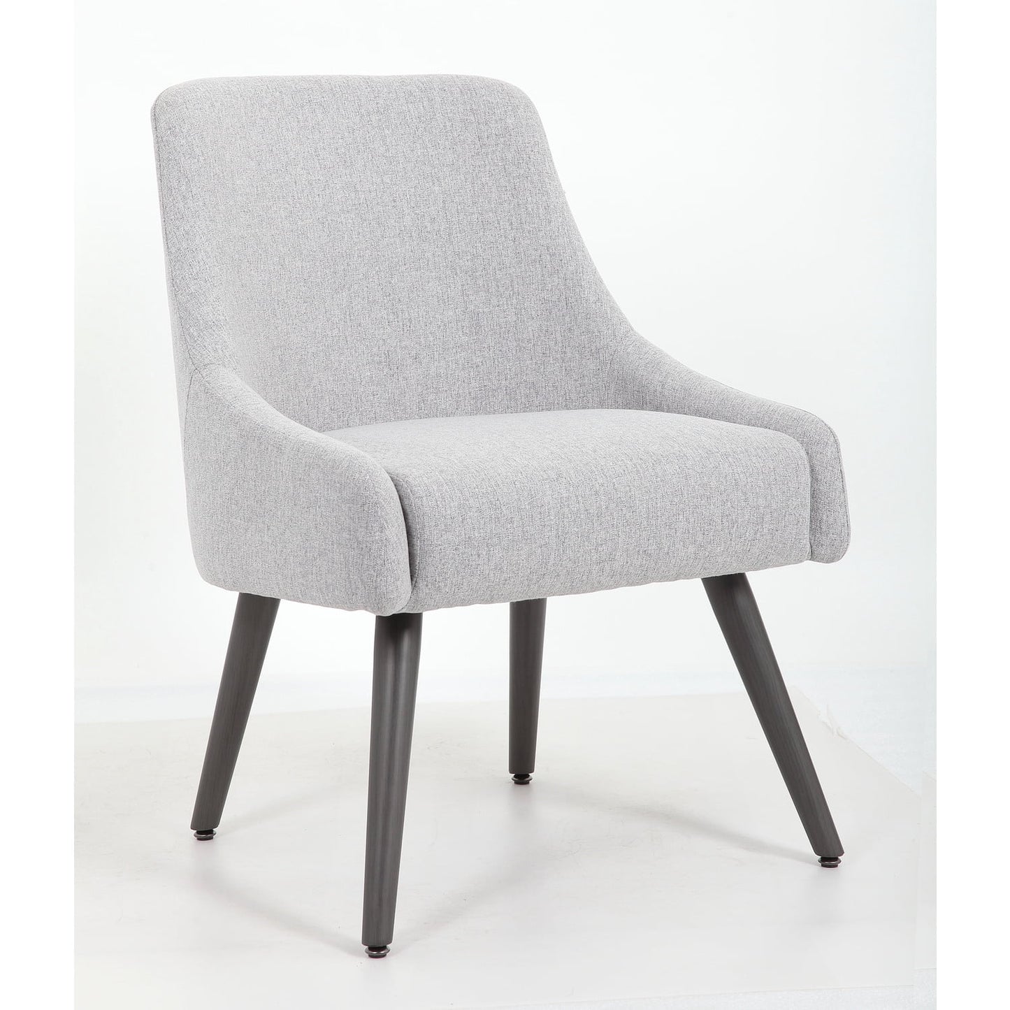 Boss Office Products Boyle Poly-Linen Weave Guest Chair with Metal Legs, Grey