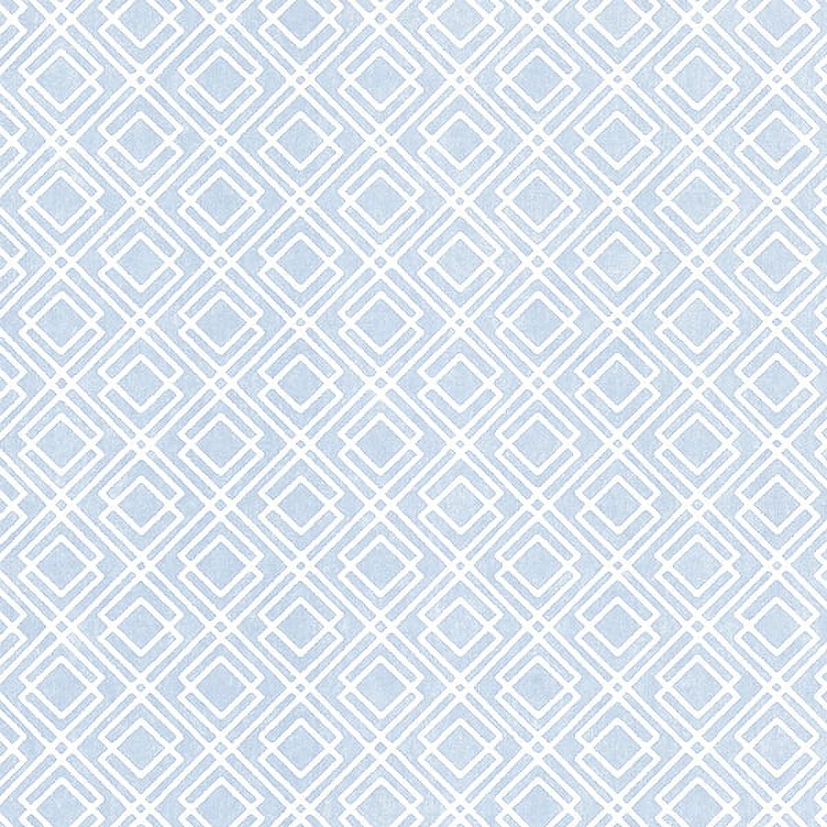 Brewster Lattice Blue Diane Wallpaper, 396-in by 20.5-in, 56.38 sq. ft.