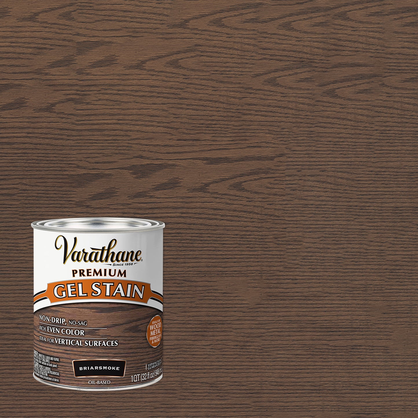 2 Pack, Briarsmoke, Varathane Premium Gel Wood Stain-358173, Quart