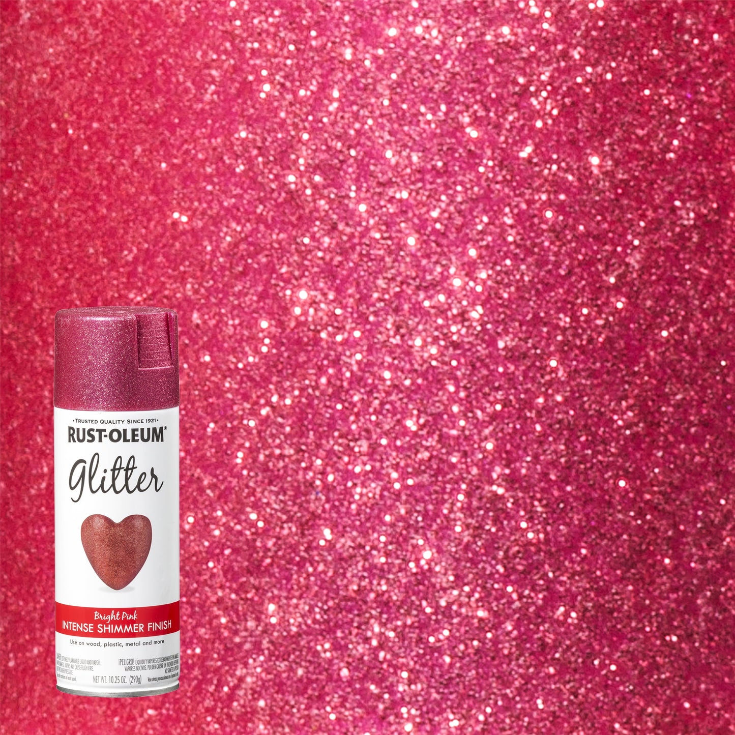 6 Pack, Bright Pink, Rust-Oleum Specialty Glitter Spray Paint- 10.25