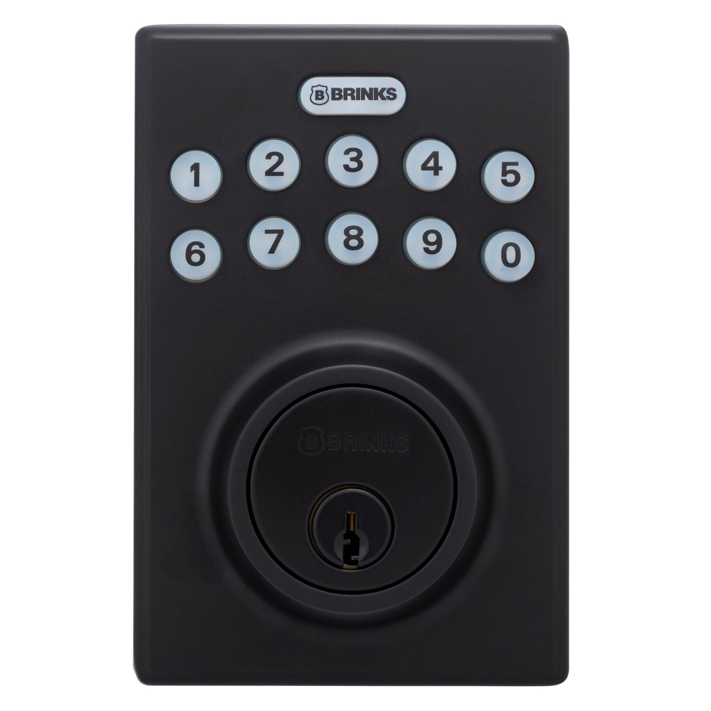 (2 pack) Brinks Electronic Keypad Single Cylinder Deadbolt Lock, Matte Black Finish