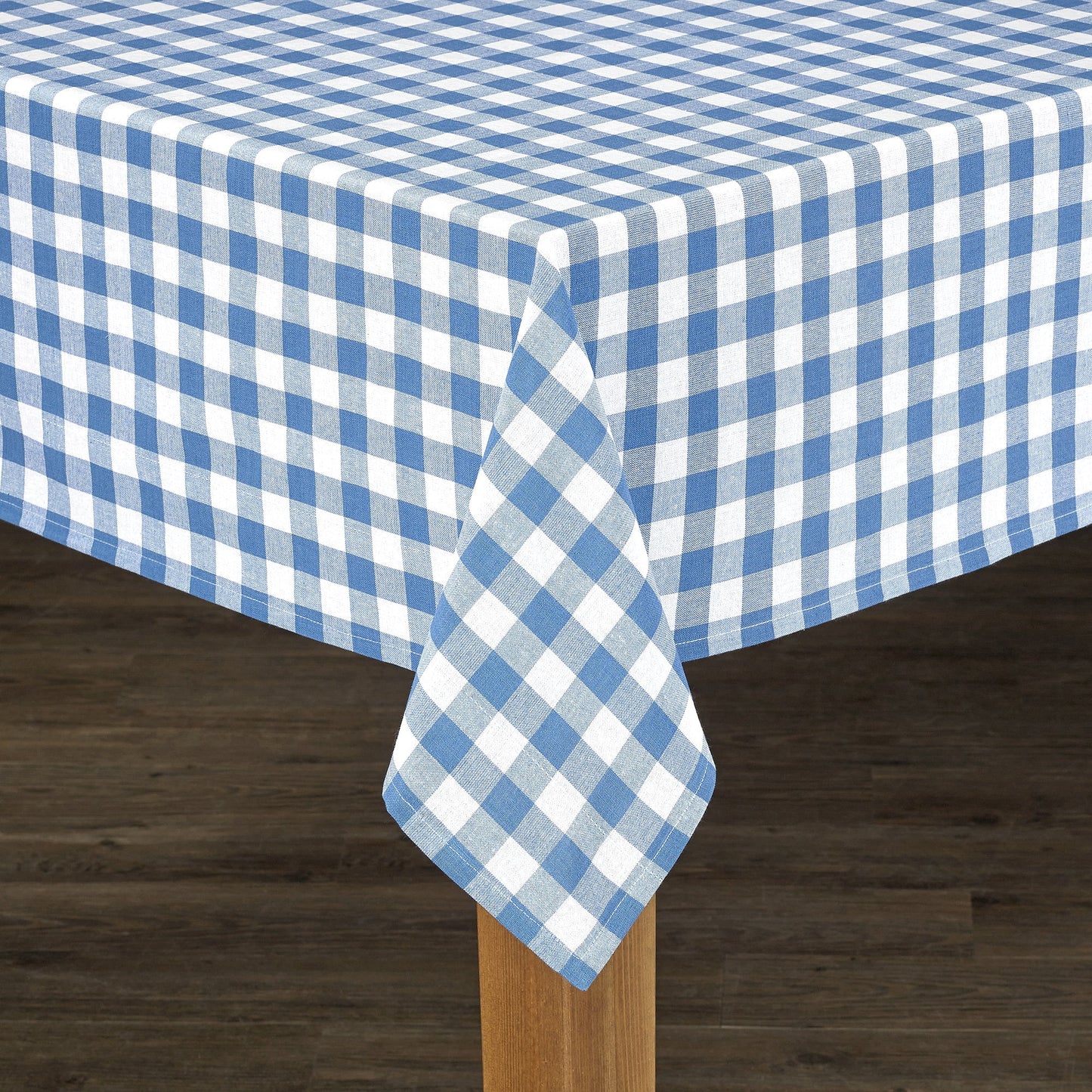 Conventry Navy Buffalo Check 100% Cotton Tablecloth 60"X104"