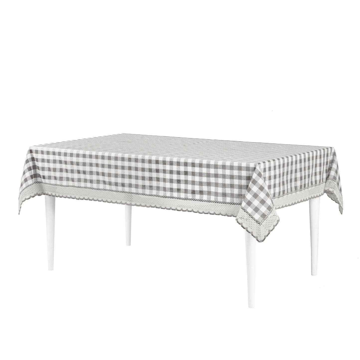 Buffalo Check Plaid Tablecloth - Gray - 60 in x 84 in