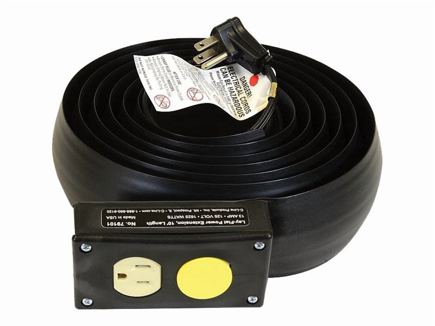 C-Line Extensión de Alimentación y Cubierta de Cable Lay-Flat - Longitud de 10 Ft., 1/PK, 79101
