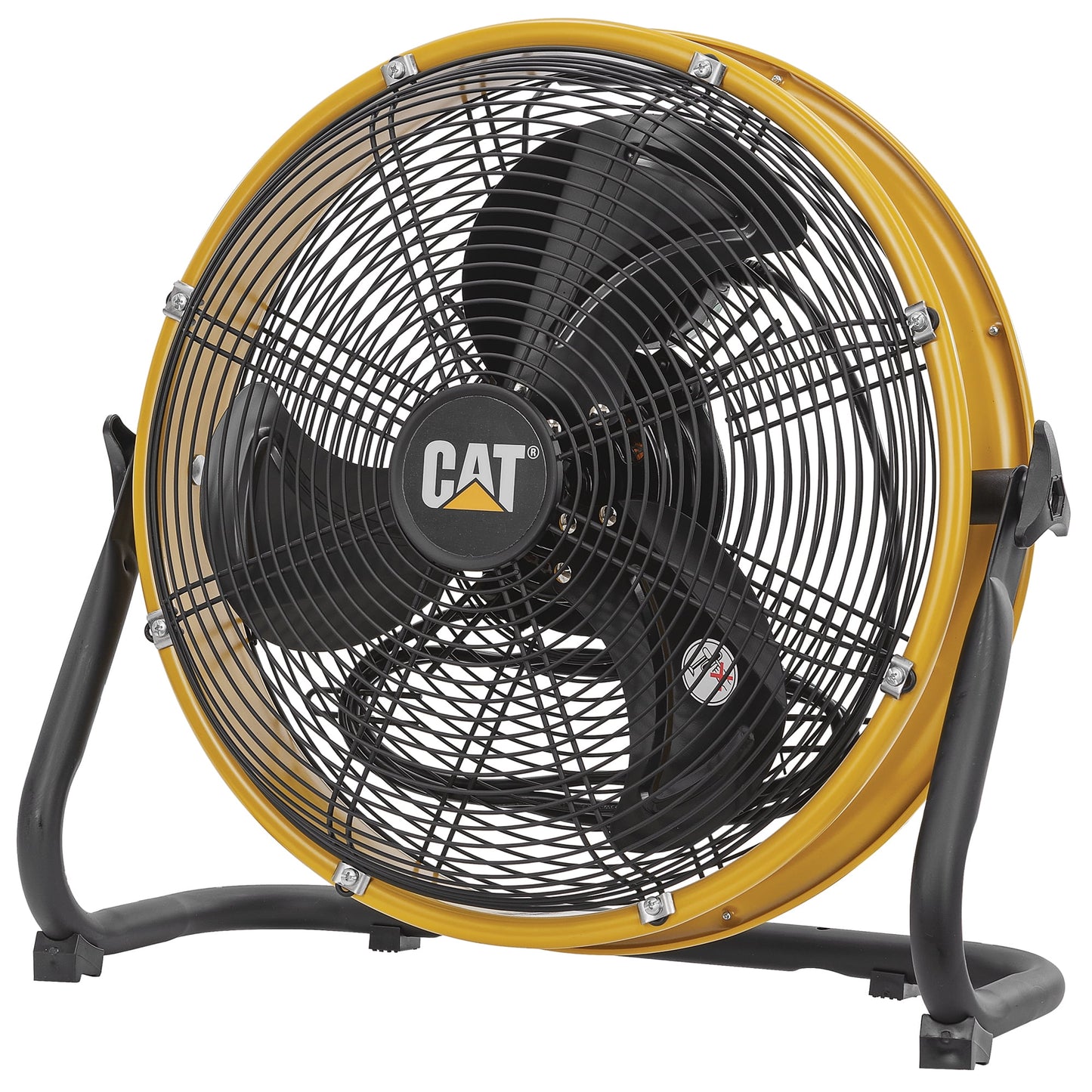 Caterpillar® Fan 14" High-Velocity 3-Speed Metal Shroud Floor Fan, 2000 CFM, Yellow