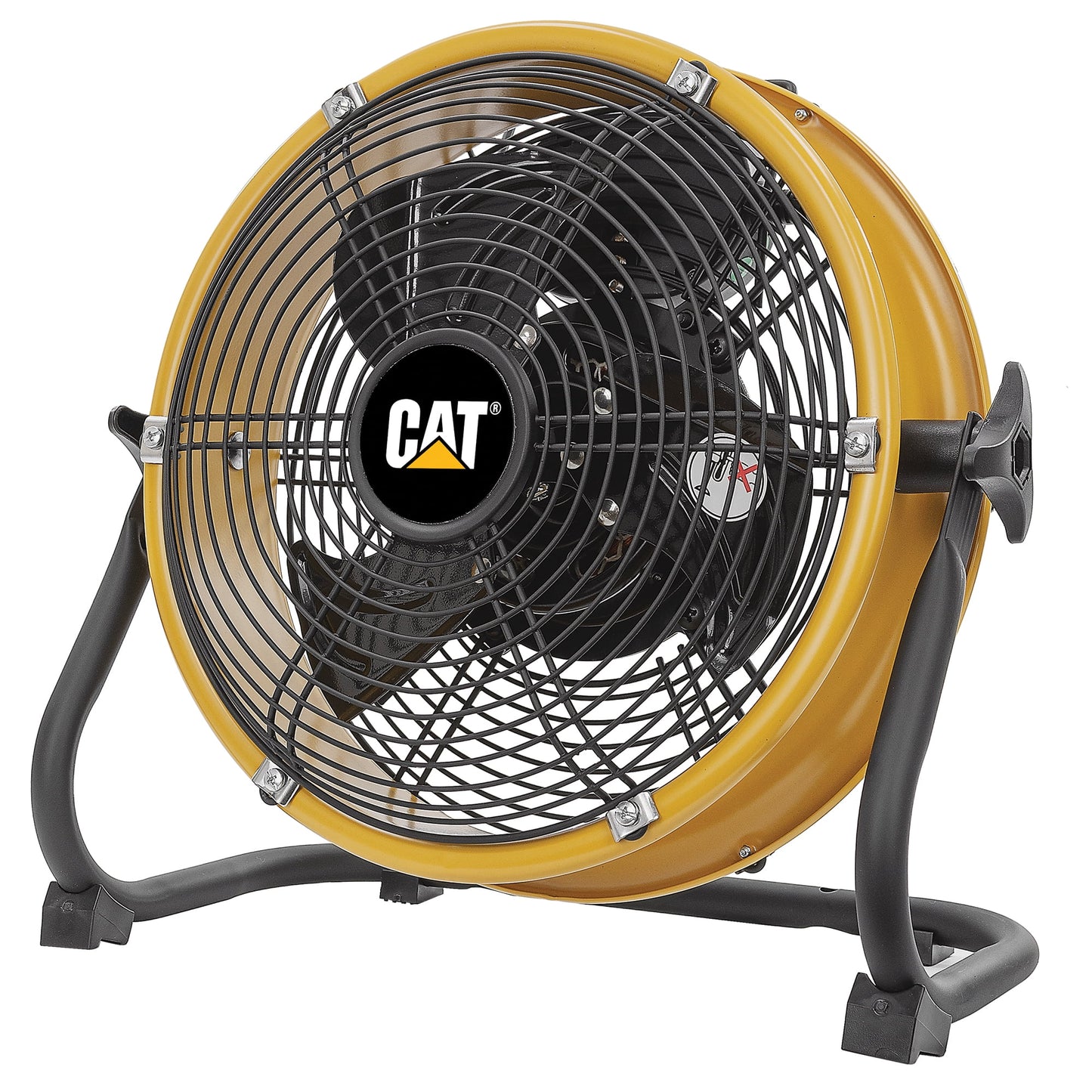 Caterpillar® Fan 9" High-Velocity 3-Speed Shroud Floor Fan, 1200 CFM, Yellow