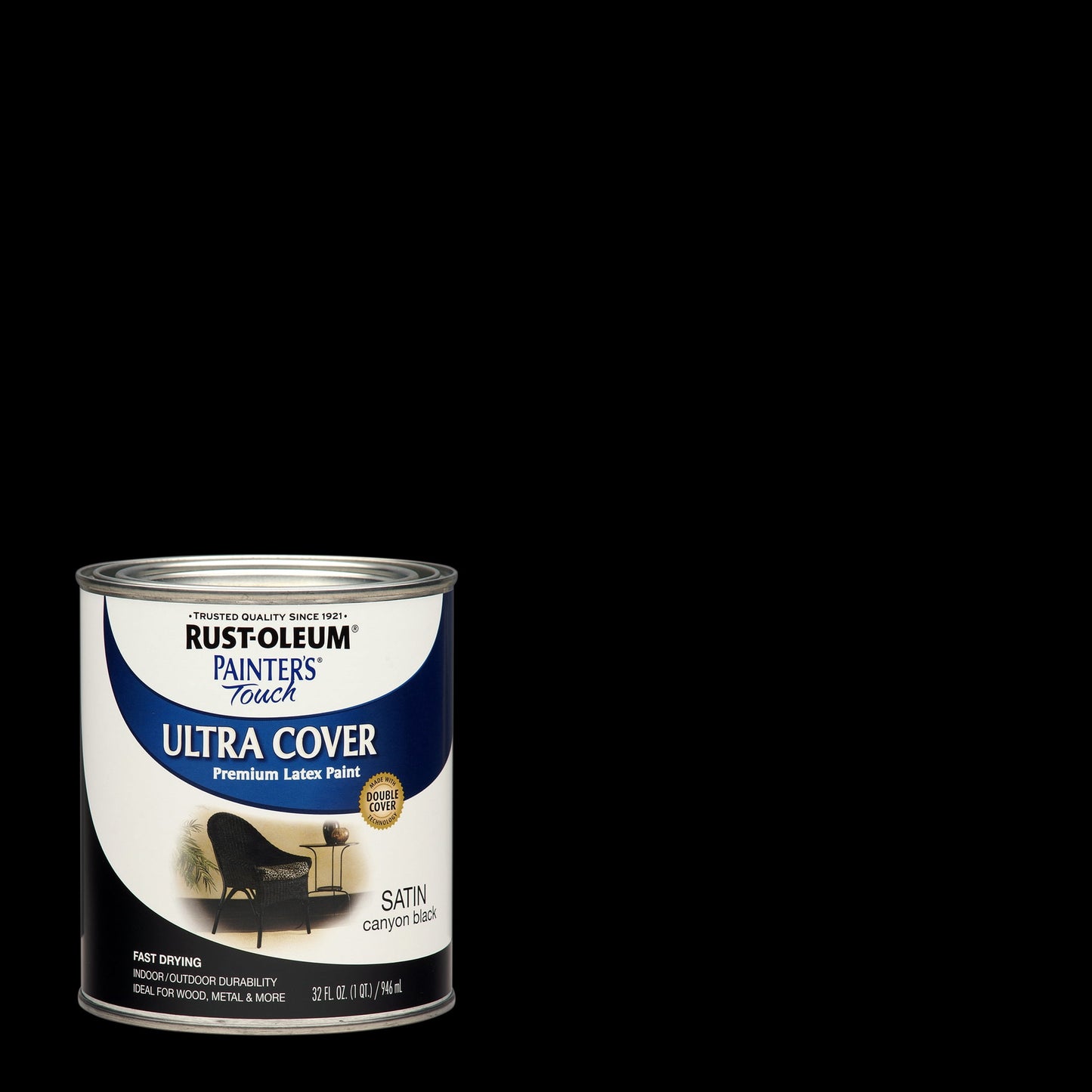Canyon Black, Rust-Oleum Painter's Touch Ultra Cover Satin, Quart, 2 Pack