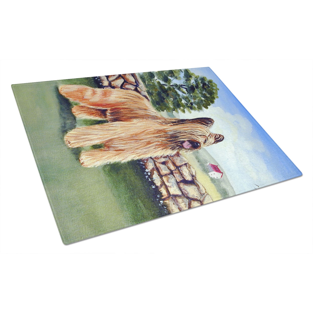 Caroline's Treasures 7003LCB Briard Glass Cutting Board Large, 12H x 16W, multicolor
