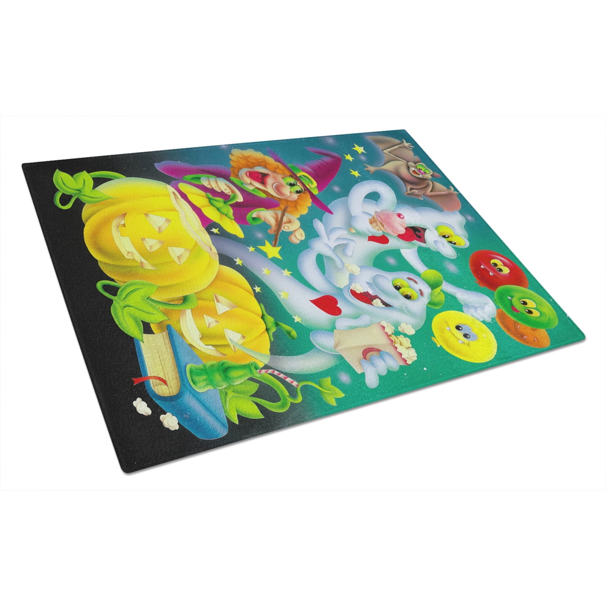 Caroline's Treasures APH0932LCB Witch Party with the Ghosts Halloween Glass Cutting Board Large, 12H x 16W, multicolor