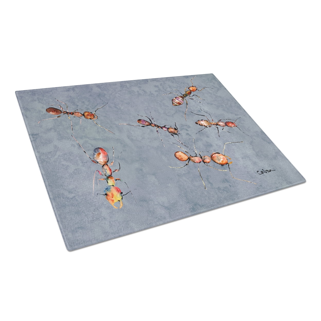 Caroline's Treasures Ants Glass Cutting Board Large