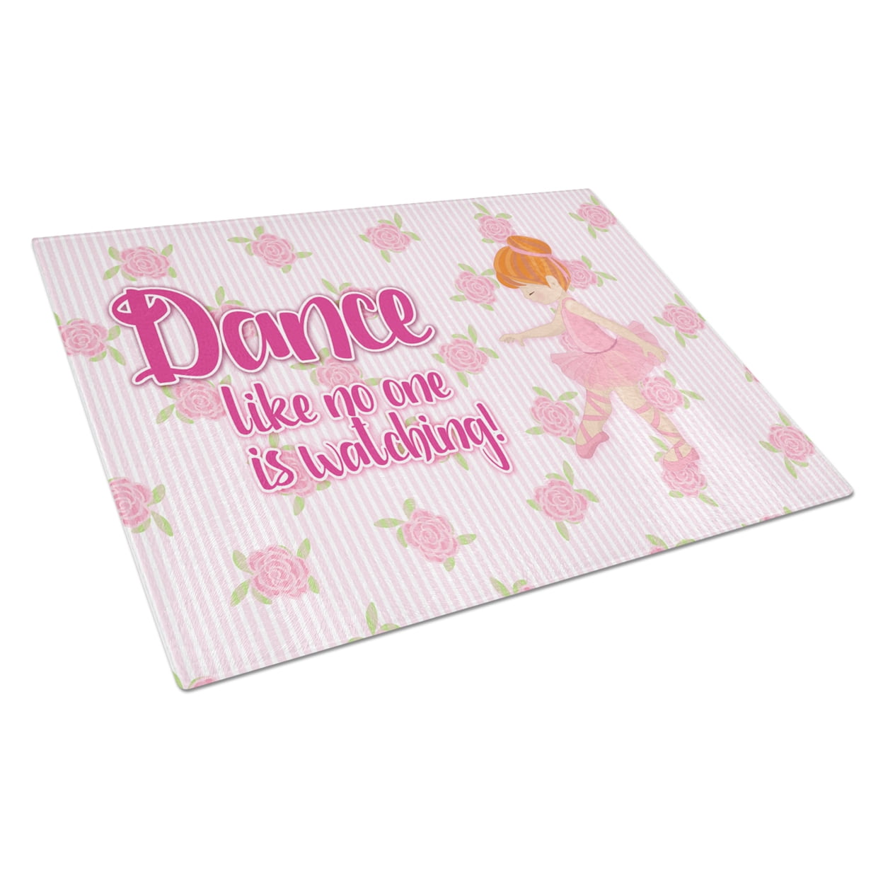 Caroline's Treasures Ballet Dance Red Hair Glass Cutting Board Large