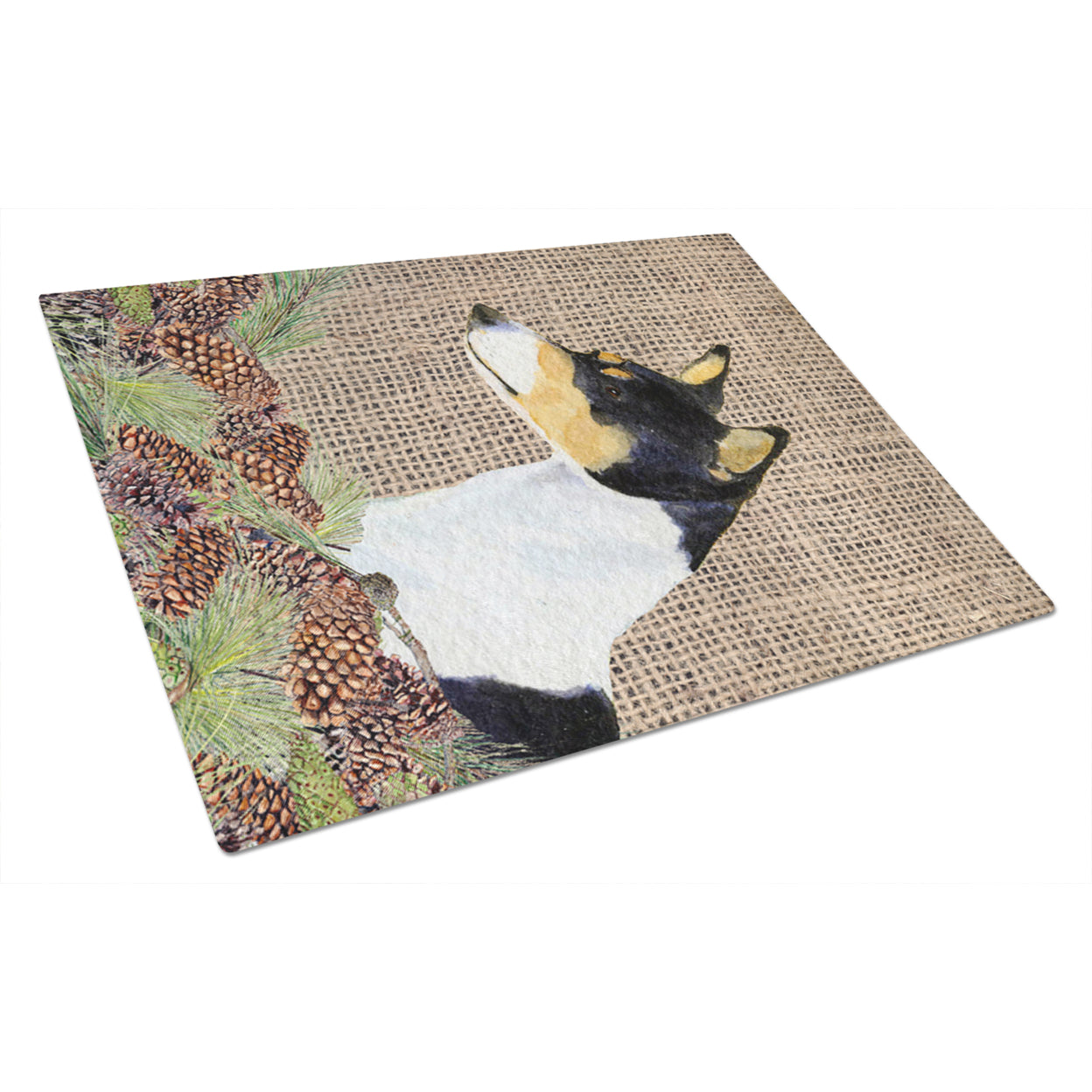 Caroline's Treasures Basenji Glass Cutting Board Large