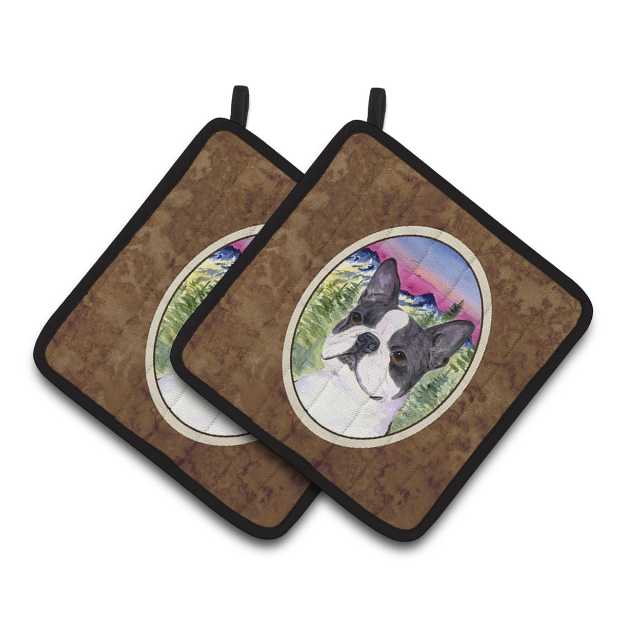 Caroline's Treasures Boston Terrier Pair of Pot Holders