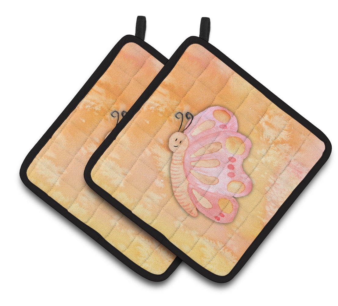 Caroline's Treasures Butterfly Watercolor Pair of Pot Holders