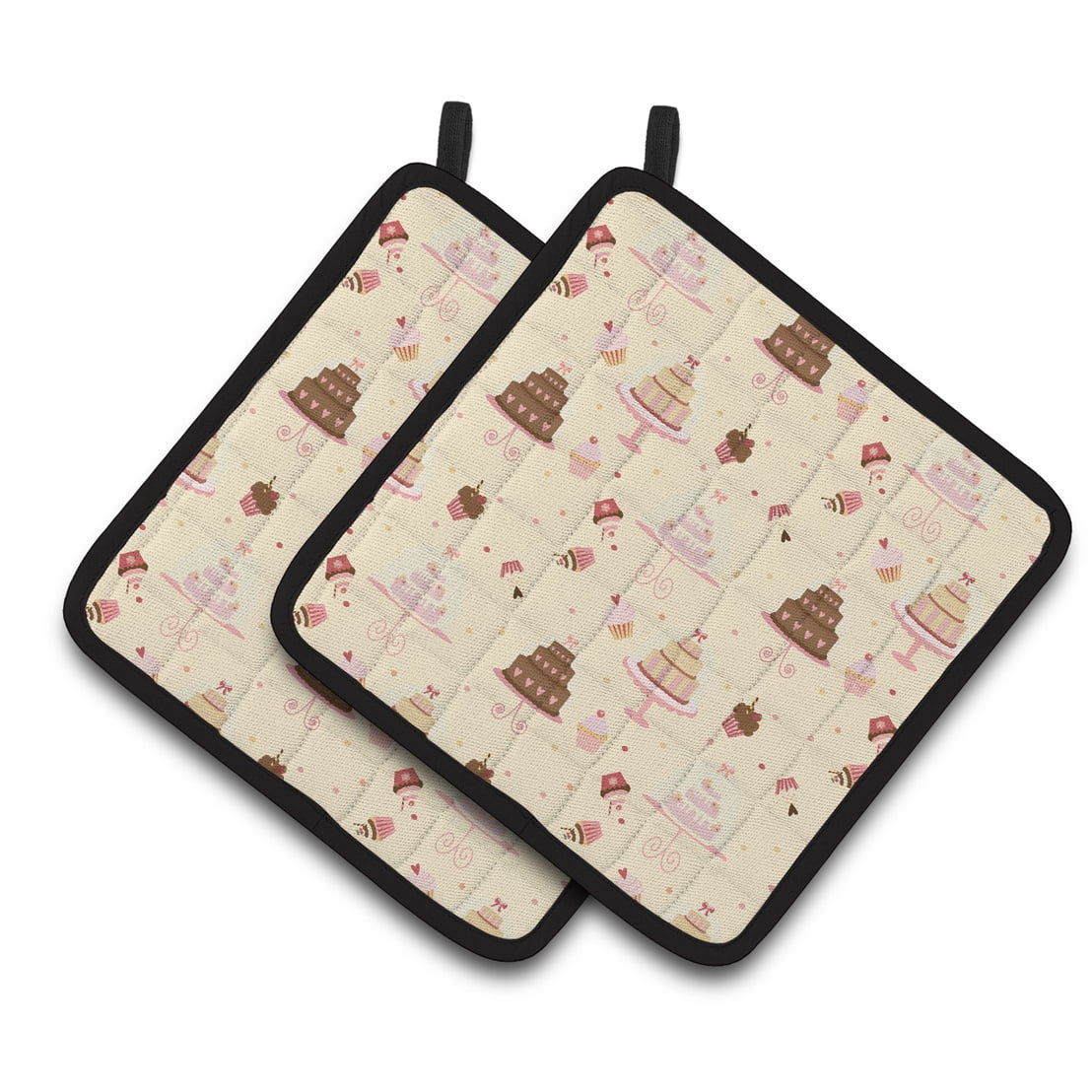 Caroline's Treasures Cakes and Cupcakes Pair of Pot Holders