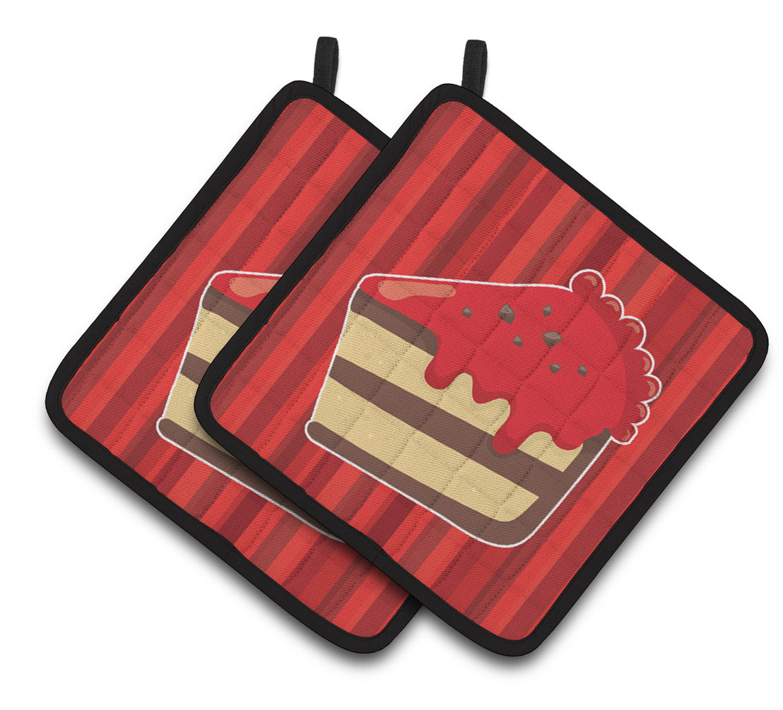 Caroline's Treasures Christmas Cake Pair of Pot Holders