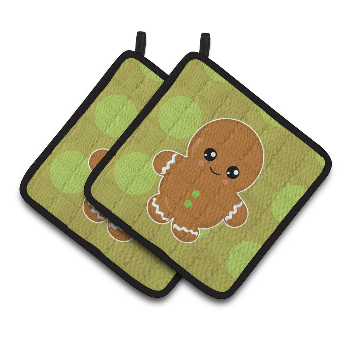 Christmas Gingerbread Man Pair of Pot Holders