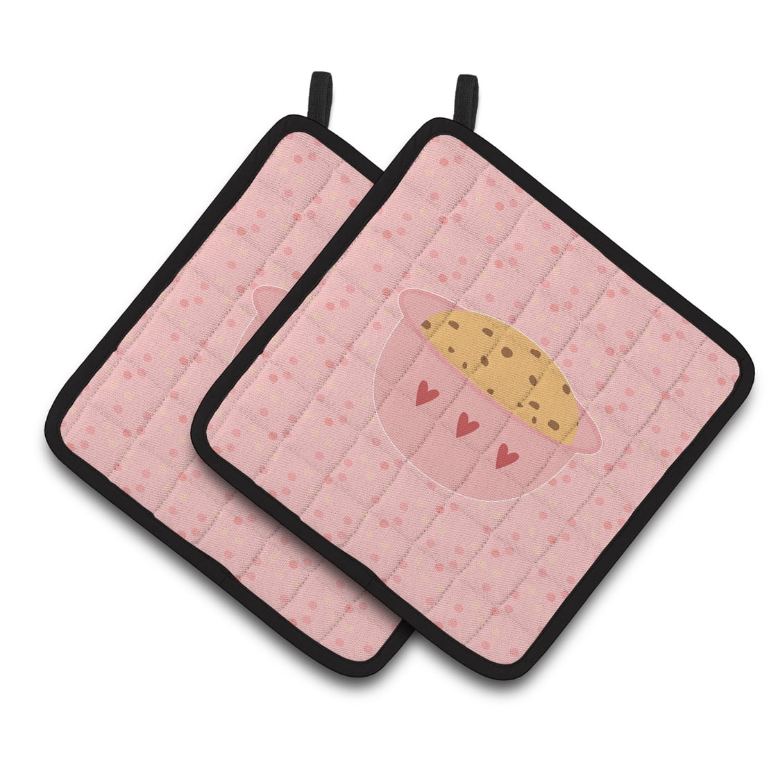 Caroline's Treasures Cookie Dough Pink Pair of Pot Holders