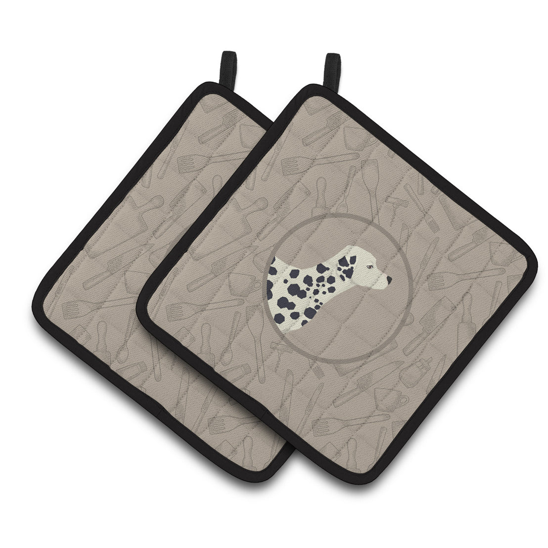 Dalmatian In the Kitchen Pair of Pot Holders