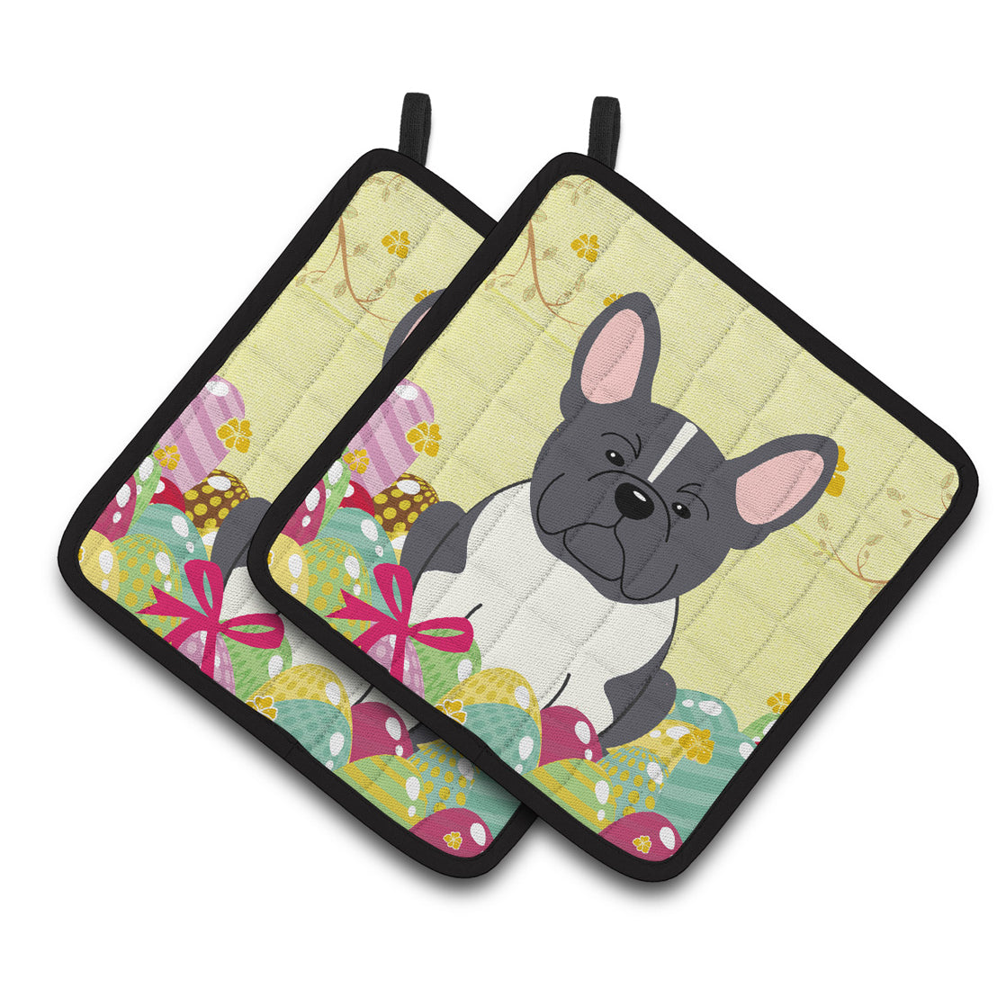 Caroline's Treasures Easter French Bulldog Pair of Pot Holders