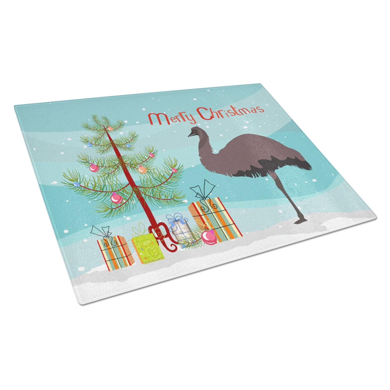 Emu Christmas Glass Cutting Board Large