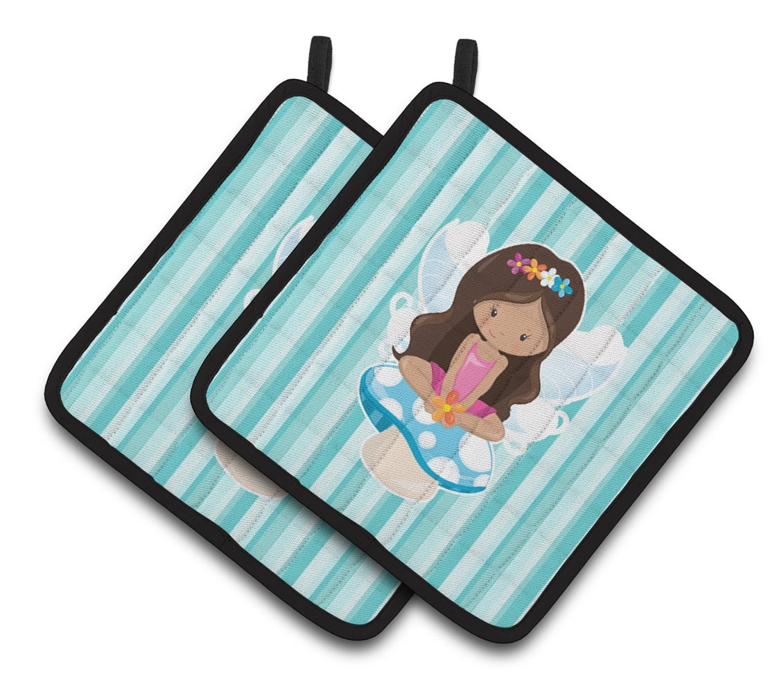 Caroline's Treasures Fairy on Mushroom Pair of Pot Holders