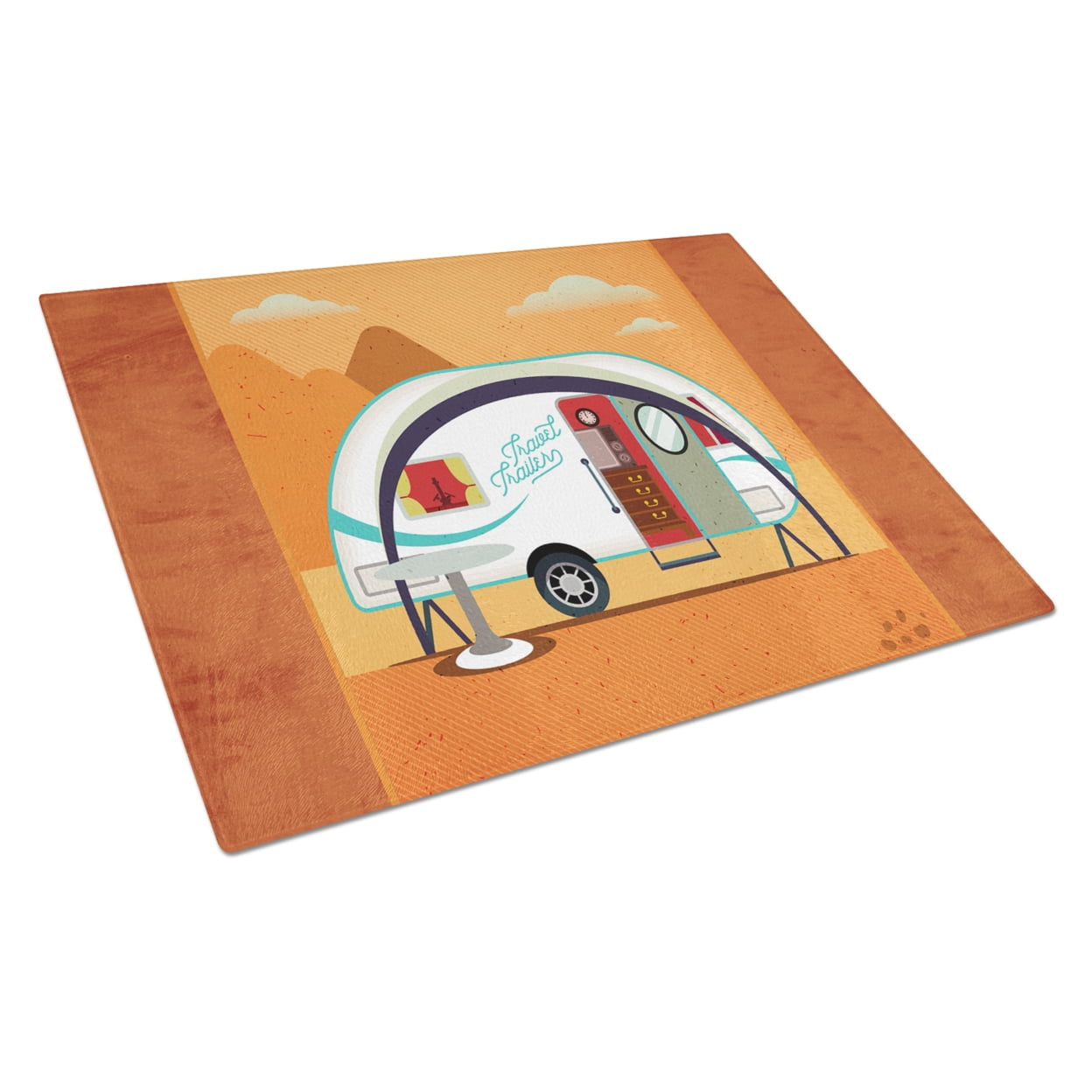 Greatest Adventure New Camper Glass Cutting Board Large
