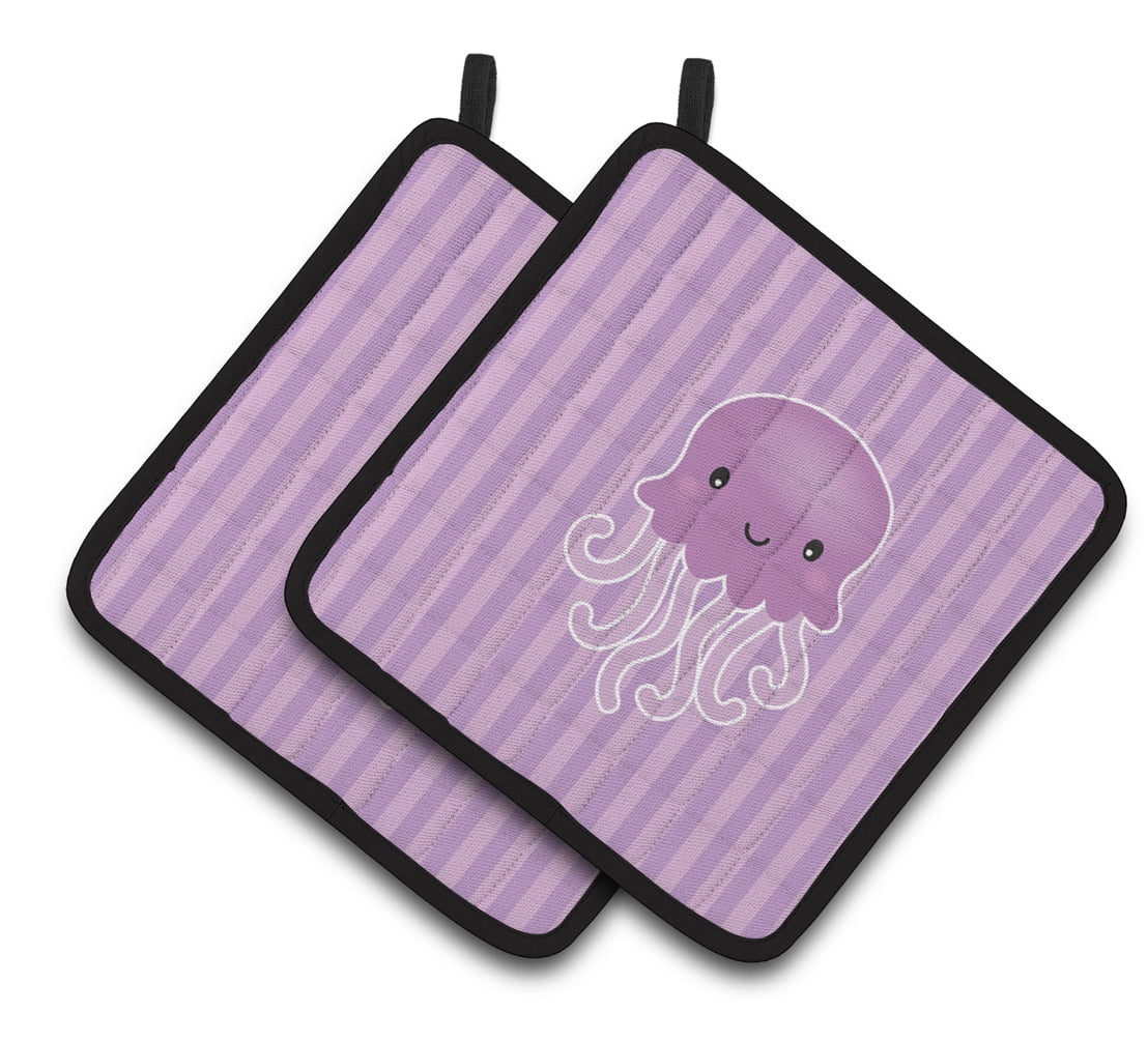 Caroline's Treasures Jellyfish Pair of Pot Holders
