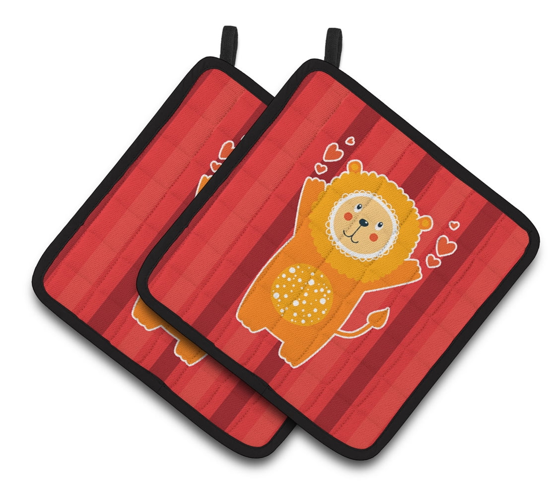 Lion Love Pair of Pot Holders