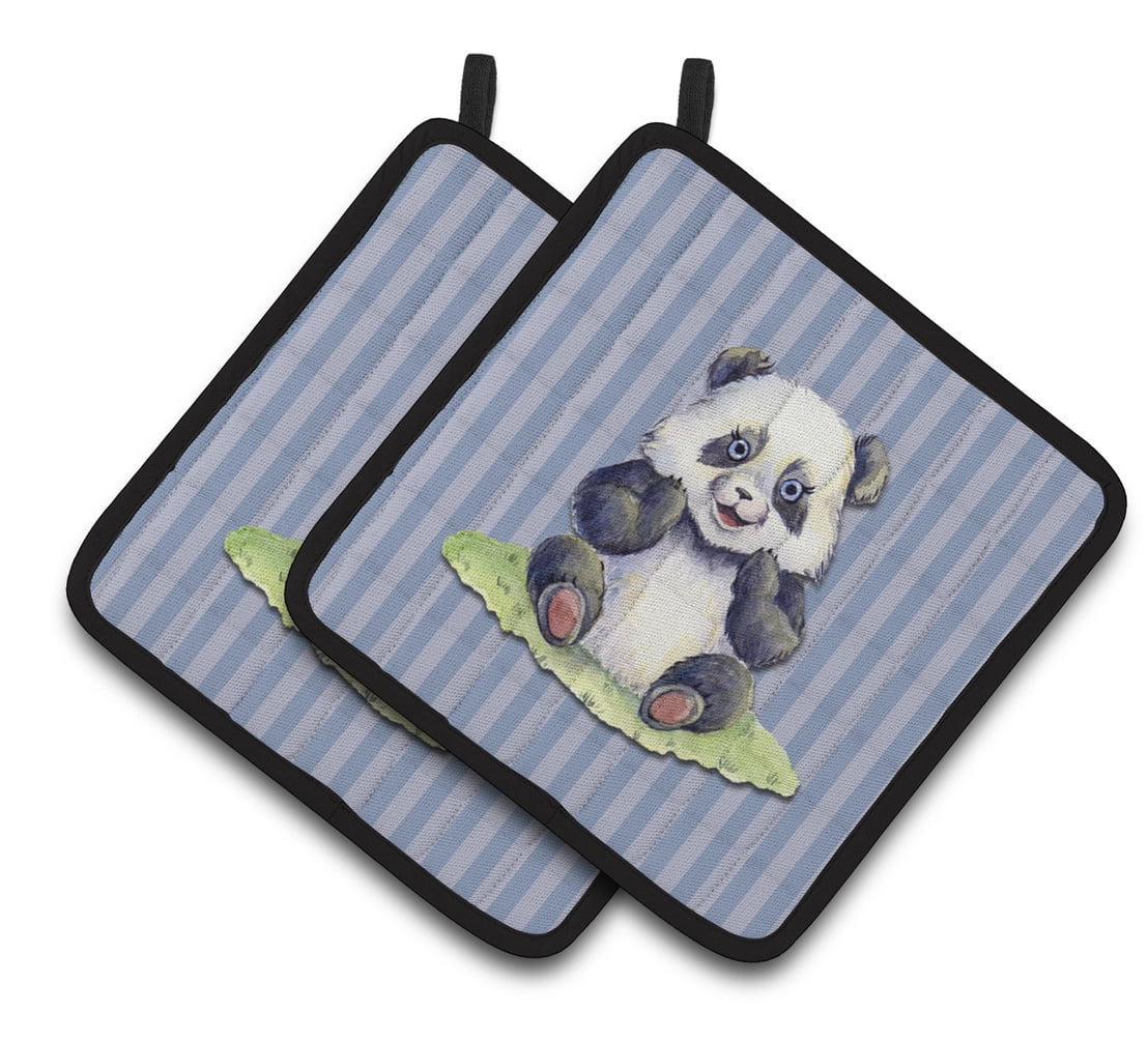 Caroline's Treasures Panda Bear Pair of Pot Holders