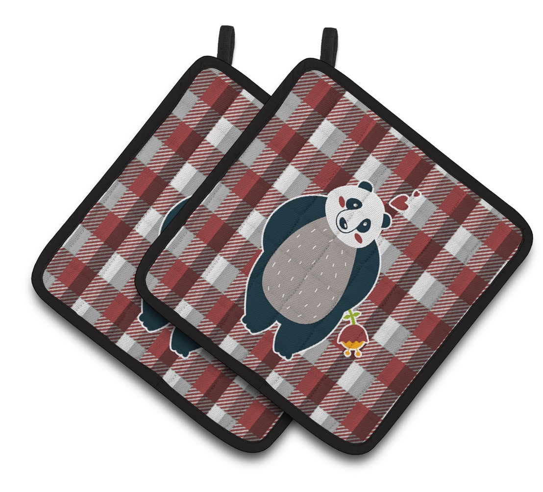 Caroline's Treasures Panda Love Pair of Pot Holders